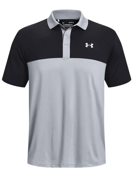Under Armour Performance 3.0 Colourblock Polo - Steel/Black