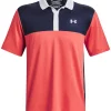 Under Armour Performance 3.0 Colourblock Polo - Venom Red/Midnight Navy