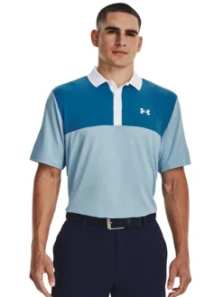 Under Armour Performance 3.0 Colourblock Polo - Blizzard/Cosmic Blue