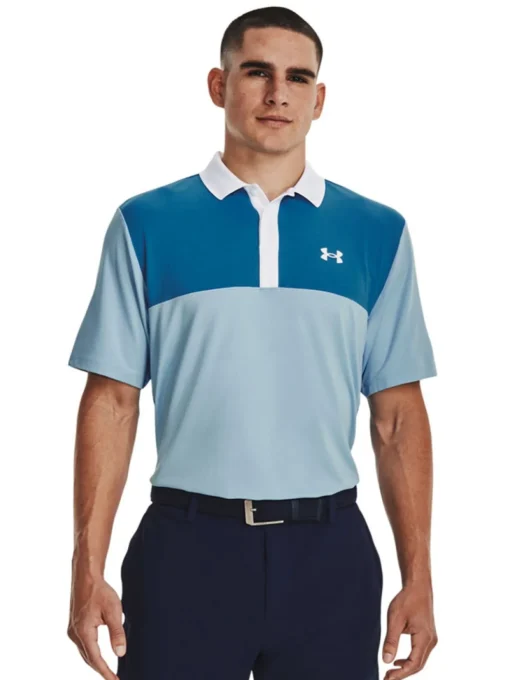 Under Armour Performance 3.0 Colourblock Polo - Blizzard/Cosmic Blue