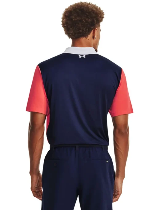 Under Armour Performance 3.0 Colourblock Polo - Venom Red/Midnight Navy