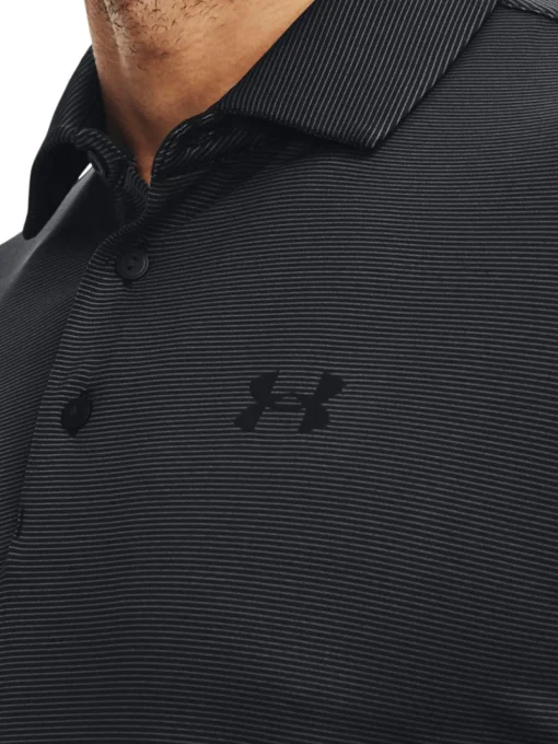 Under Armour Playoff 3.0 Stripe Polo - Black/Pitch Grey