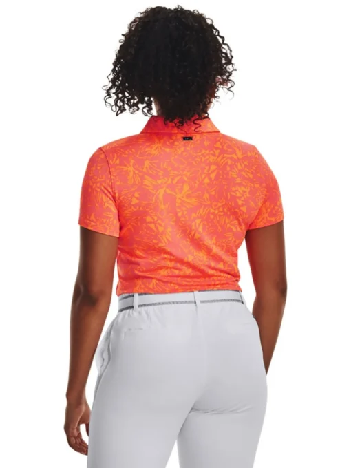Under Armour Women'S Playoff Printed Polo - Pink Shock/Orange Blast